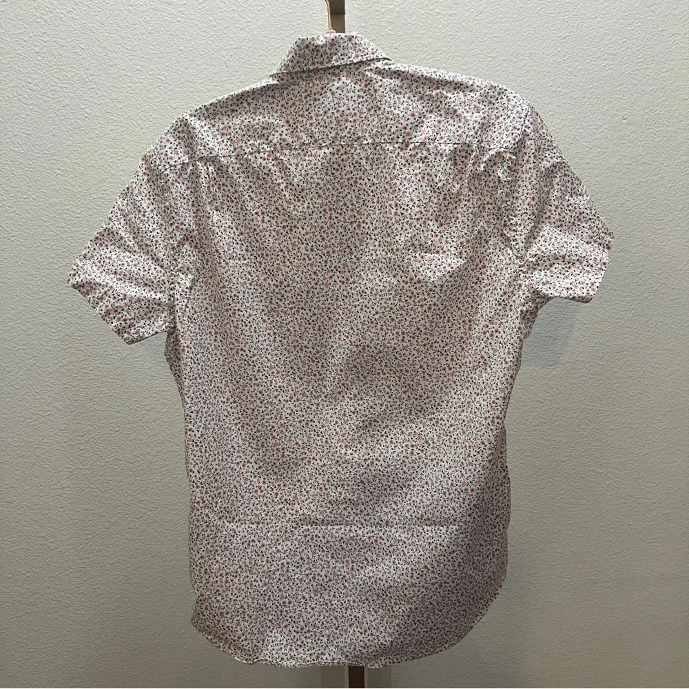 Men's J. Crew Pink Floral All Over Print Slim fit Button Down Shirt Medium
